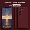 thumbnail image 3 of Nueva funda cuadrada de silicona líquida para Samsung Galaxy S24 S23 S22 S21 S20 Ultra Plus FE A54 A53 A52 A73 5G 4G funda suave a prueba de golpes, 3 of 5