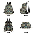 thumbnail image 4 of FORMRS Mini Backpack Purse for Women Travel Daypack Casual Shoulder Bag, Green Peacock Pattern, 4 of 7