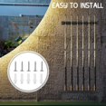 thumbnail image 4 of Estante de exhibición para cañas de pescar, estante para tacos de billar de ABS montado en la pared, 6 estantes para tacos con 2 accesorios para tacos de billar blancos, 5 tornillos y 5 tubos de expansión para bar, club, sala de billar (negro) JM, 4 of 5