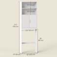 thumbnail image 3 of HOMCOM Over The Toilet Storage Cabinet, 4-Tier Bathroom Organizer, White, 3 of 10
