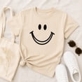 thumbnail image 5 of Smiley Face Graphic Tee | Unisex Classic Fit Crew Neck Short Sleeve T-Shirt | S–4XL, 5 of 9