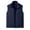 Navy, variant on safuny thicken Cargo Vest Tops for Mens Zipper Jacket Open Front Outwear Tanks with Pockets Solid Vintage Stand Collar Blouses Green L