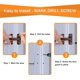 thumbnail image 4 of Paquete de 3 pestillos de cerradura de puerta con barra oscilante para seguridad del hogar - Cierre protector de pestillo de puerta para niños, pestillo de puerta de refuerzo de ho, 4 of 5