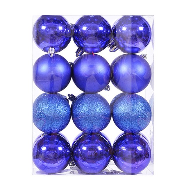 24 bolas navideñas de colores brillantes, acabado mate, superficie lisa, irrompibles, amplia aplicación, mejoran la atmósfera, material PS, bolas de purpurina para árbol de Navidad, adorno para