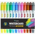 thumbnail image 1 of Dry Erase Markers for Whiteboard - Dual Tip White Board Markers Dry Erase, Ultra Fine Tip Dry Erase Markers - Whiteboard Markers Erasable Markers - Fine Point Dry Erase Markers for Kids Black 12 Set, 1 of 10