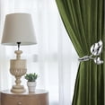 thumbnail image 5 of Leaf Shaped Curtain Holdbacks 2pcs, Handmade Metal Curtain Side Holders for Wall, Antique Brass Curtain Tieback Hook Pull Backs for Drapes Window Home Decoration (Chrome), 5 of 6