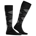 thumbnail image 3 of Burlington Men's Knee-High Socks - Manchester, Rhombus, One Size Black 40-46, 3 of 4