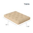 thumbnail image 4 of Loosh Home  10" Canvas Futon Mattress Beige Twin, 4 of 5