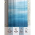 thumbnail image 6 of Abstract Sea Sheer Curtains 45 Inches Long 2 Panels Blue Theme Gradient Watercolor Ocean Scenery Light Filtering Semi Sheer Window Curtains Drapes for Bedroom Living Room 52"x45", 6 of 7