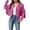 tg08#-Hot Pink, variant on Women's Casual Jackets Women's Fashion Fringe Suede Leather Tassel Motorcycle Cropped Coats for Everyday Wear