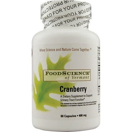 FoodScience of Vermont Cranberry Plus Vegetarian Capsules, 60 Ct