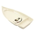 thumbnail image 4 of Pack Of 6 Zen Swirl Eggplant Omakase Sushi Boat Plates W/ Sauce Compartment 10"L, 4 of 6