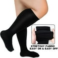 thumbnail image 3 of JUNWELL Wide Calf Compression Socks for Women and Men Circulation  Plus Size Knee High Support Stockings  4XL, 3 of 6