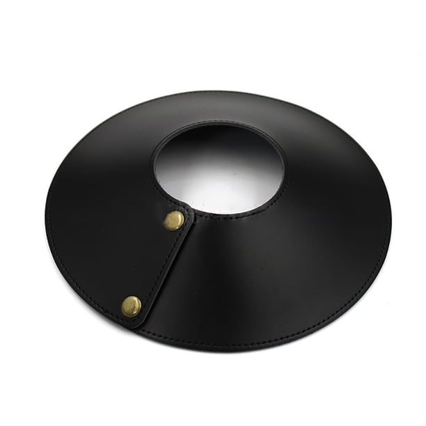 Pantalla De Lámpara Cubierta de pantalla de lámpara de decoración de pantalla de cuero para lámpara de araña de tienda (negro grande) Ndcxsfigh Para Estrenar