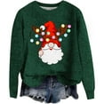 thumbnail image 1 of WEAIXIMIUNG Robe Chandail en Molleton Femme Midi Mode Automne/hiver Chandail Extérieur Col Rond Imprimé de Noël Tricot Grossier Chandail à Capuche, 1 of 5