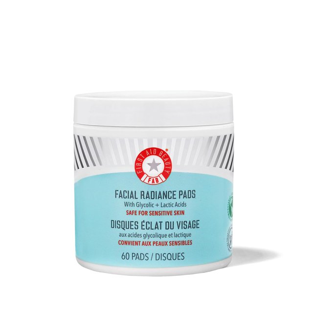- Facial Radiance Pads with Glycolic & Lactic Acids, Daily Exfoliating pads with AHA that Help Tone & Brighten Skin, One-Step Makeup Prep, Compostable for Daily Use, 60 ct
