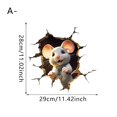 thumbnail image 2 of Yhsdtq,New Release,Wall Sticker Car Decal, Hole Punch Animal Design, Self-Adhesive Waterproof, Personalized Living Room Decor, For Bedroom, Custom Car Sticker, Durable Vinyl Material | Pvc, B, 2 of 7