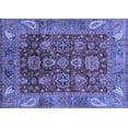 thumbnail image 1 of Ahgly Company Machine Washable Indoor Rectangle Oriental Blue Traditional Area Rugs, 8' x 12', 1 of 4