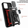 thumbnail image 2 of Dteck iPhone 13 Pro Max Case,Hybrid Protective Phone Case Cover with Ring Holder Kickstand Cover with Support Magnetic Car Mount for iPhone 13 Pro Max, Red, 2 of 8