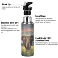 thumbnail image 3 of ALAZA Elephant and Rainbow Water Bottle Insulated Flask Stainless Steel Straw Lid 20 oz, 3 of 6