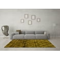 thumbnail image 3 of Ahgly Company Machine Washable Indoor Rectangle Oriental Yellow Modern Area Rugs, 5' x 7', 3 of 4
