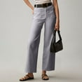 thumbnail image 5 of vigerkar Womens High Waisted Cropped Wide Leg Stretchy Straight Pants Trousers with Pockets Grey, XL, 5 of 6