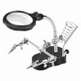 thumbnail image 2 of JASKFLY Magnifier Adjustable LED Glass Soldering Station with 3.5x 12x Magnification Alloy Clips 360 Rotation Metal Base,Home & Garden|Plastic,Colour, 2 of 9