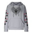 thumbnail image 4 of Enjoytime Long Sleeve Tops for Woman Oversized Cute Printed Loose Fit Sweatshirts Drawstring Hooded Pockets Casual Women Hoodie Tops, 4 of 4