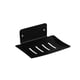 thumbnail image 2 of Jabonera de acero inoxidable | Jabonera de pared | Organizador de baño antideslizante y resistente al óxido | 11,5 x 8,5 x 4 cm | Negro/blanco/plateado | Adhesivo incluido, 2 of 7