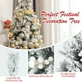 thumbnail image 2 of Patiojoy Artificial Snow Flocked Christmas Tree, 8FT Hinged Christmas Tree W/ 1239 Branch Tips, 2 of 8