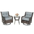 thumbnail image 2 of Costway 3 PCS Patio Furniture Set Rocking Chairs Set of 2 with Glass Top Side Table, 2 of 10
