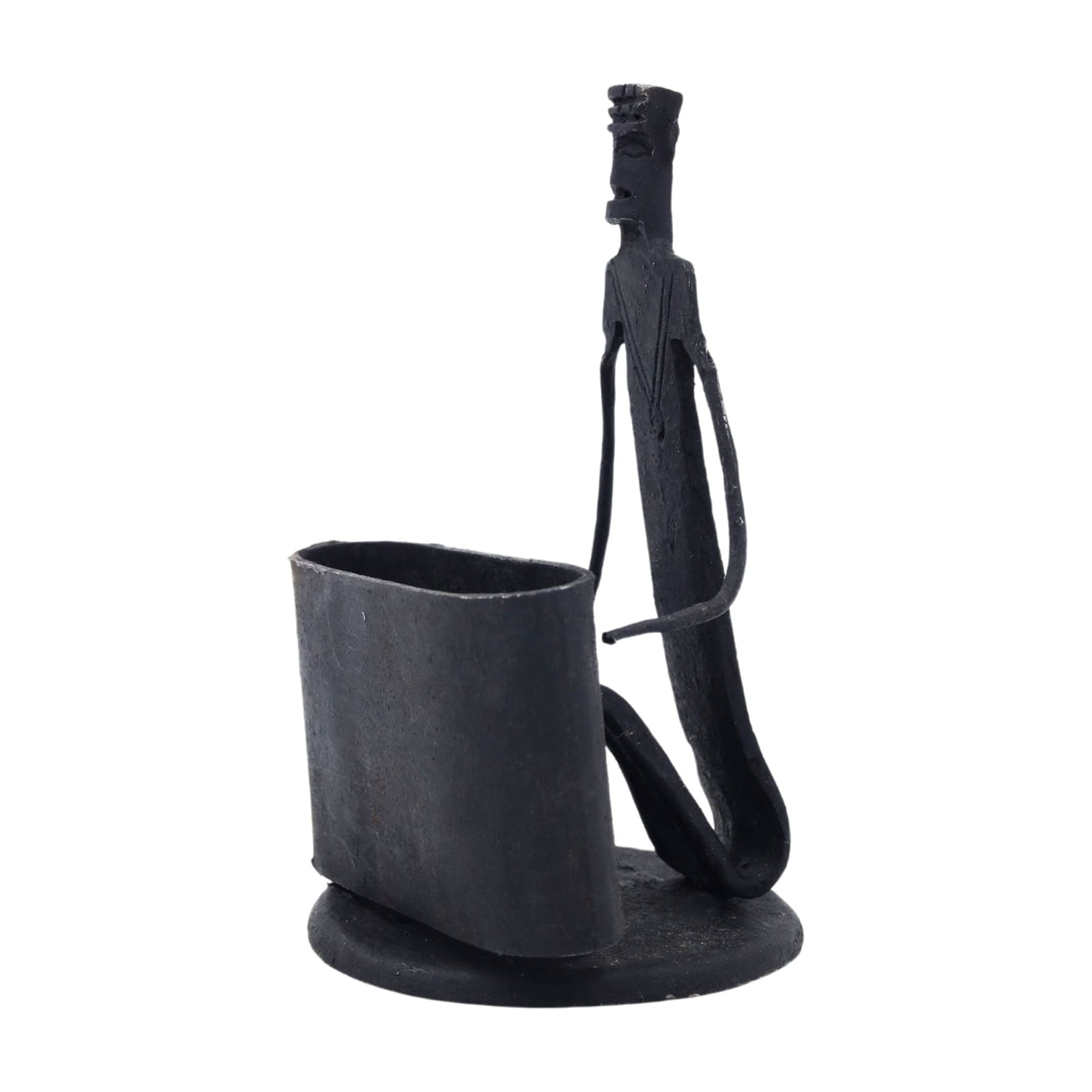 Stylish Iron Card Holder – Features a Gentleman Design with Oval Tray, Perfect for Organizing Cards with Artistic Flair