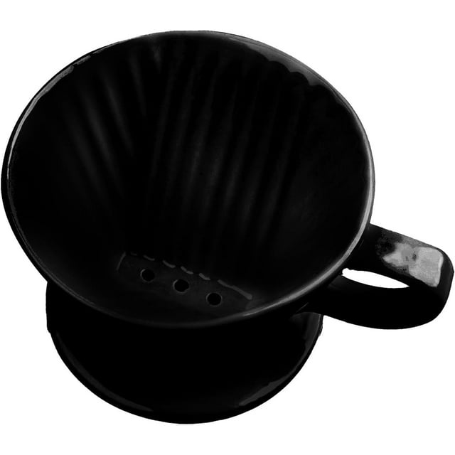 Handmade Pour Over Ceramic Coffee Dripper - Authentic Brewing Experience for Camping, Office, and Home.