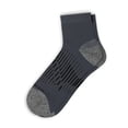 thumbnail image 3 of Wrangler Peak Light Compression Ankle Socks for Men, Size 6-12, Gray, 6 Pairs, 3 of 5