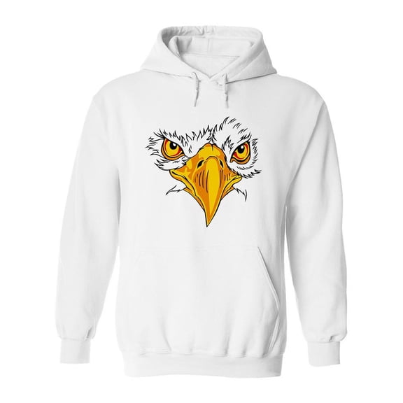 Eagle Face Frontal View Hoodie Men -Image by Shutterstock, Male Small