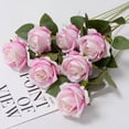 thumbnail image 1 of 3/5/10/20pcs Roses Artificial Flowers Rose Flower Branch Artificial Red Roses Realistic Fake Rose for Wedding Home Decor light pink rose 3pcs, 1 of 6