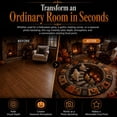 thumbnail image 4 of 3D Haunted Staircase Round Rug, Optical Illusion Halloween Carpet for Living Room Entryway, Non Slip Mat, 4 of 7