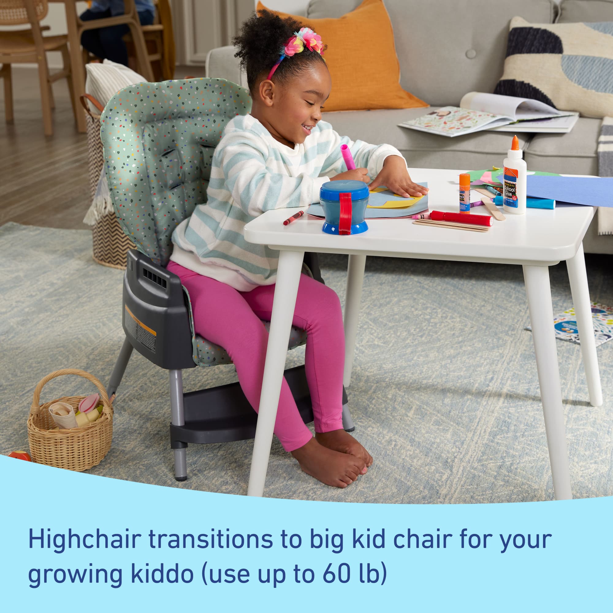 Graco Made2Grow 5-in-1 High Chair, Terrazo photo 4