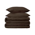 thumbnail image 2 of Superior Egyptian Cotton 530 Thread Count Duvet Cover Set, Full/Queen, Chocolate, 2 of 7