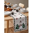 thumbnail image 3 of Table Runners 36 Inches Long Dress Scarves, Merry Christmas Farmhouse Kitchen/Dining Table Runner, Short Coffee Tablerunners, Xmas Trees Snowman Snowflake Winter 13x36 Inch, 3 of 7