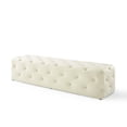 thumbnail image 3 of Anthem 72" Tufted Button Entryway Performance Velvet Bench,Ivory, 3 of 8