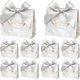 thumbnail image 1 of 10 Pieces Thank You Gift Bags Waterproof Paper Gift Bags with Bow Ribbon Marble Pattern Gift Bag Mini Paper Party Bag with Ribbon for Birthday Wedding, 1 of 5