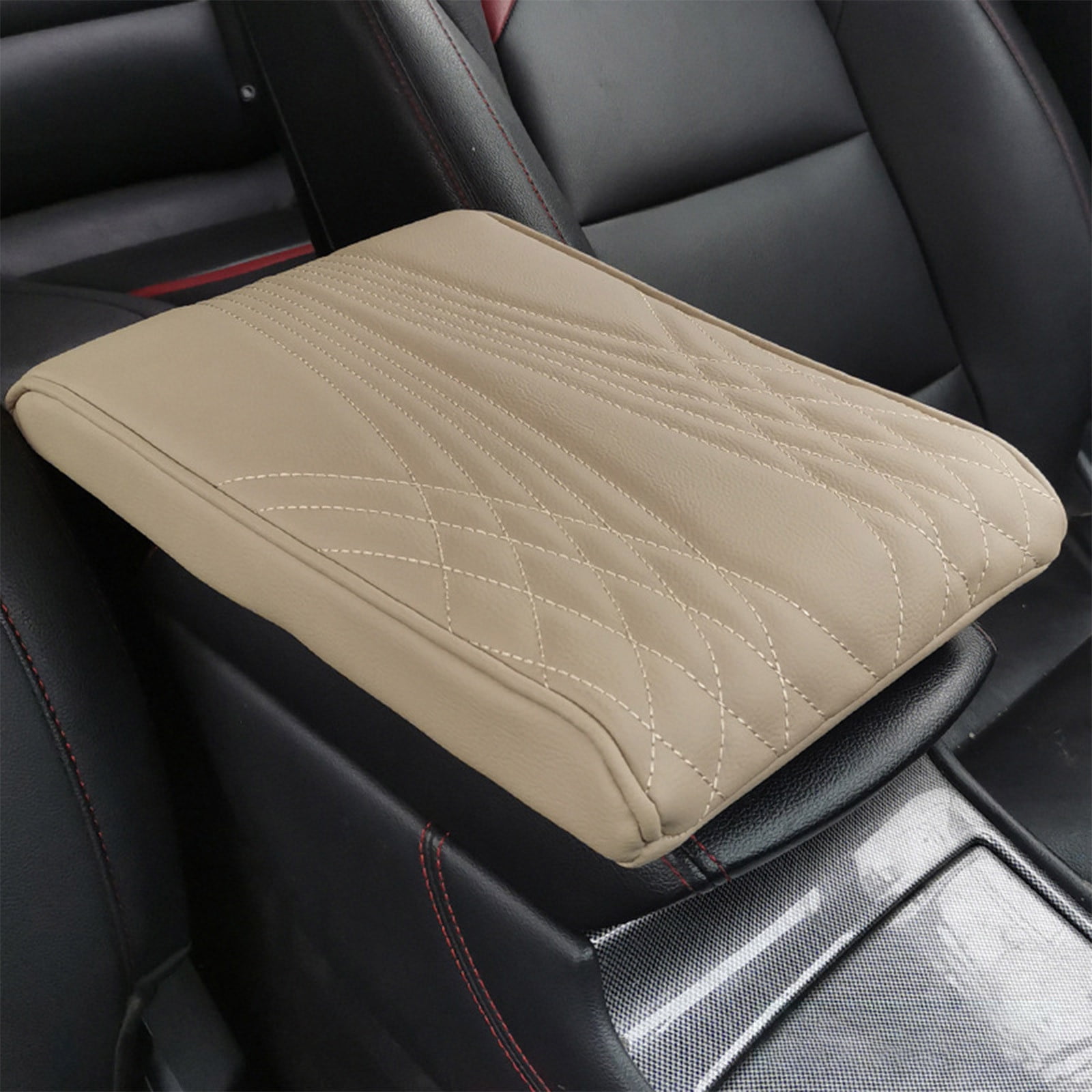KIHOUT Discount Leather Car Armrest Box Pad Car Center Console Cover - Armrest  Box Mat, Memory Foam Leather Armrest Cover For Car, SUV/Truck/Vehicle  Armrest Mat 