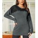 thumbnail image 3 of Elegante top de mujer con sudadera cómoda de encaje negro, 3 of 6