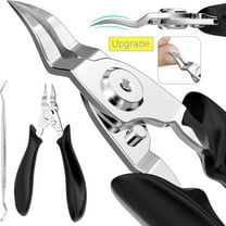 Ingrown Toenail Clippers Upgraded, Steel Nail Clippers for Professional Podiatrist, Unique Long Handle Curved Blade Tool for Thick & Ingrown Nails, Suitable for Elderly, Men, Women