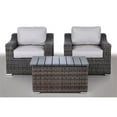 thumbnail image 3 of Living Source International 3-Piece Wicker Conversation Set in Espresso/Gray, 3 of 3