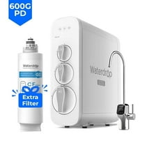 Waterdrop G3 Reverse Osmosis System, 8 Stage Tankless Reverse Osmosis Water Filter, NSF/ANSI Certified, Under Sink RO System, 2:1 Pure to Drain, Smart LED Faucet,with WD-G3-N1CF