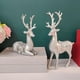 thumbnail image 1 of Elk elegante estatua flores decorativo ornamento coleccionable figurilla escultura pequeña sala encimera encimera oficina oficina navidad decoración Plata Macarena Estatuilla de animales, 1 of 8