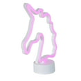 thumbnail image 4 of 11" Battery Operated Neon Style LED Pink Unicorn Table Light, 4 of 4