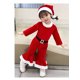 thumbnail image 3 of Vestido de Navidad para niñas, conjunto de 3 piezas, sombrero, camiseta y pantalones, juego de rol, pantalones largos acampanados, disfraz de elfo de Año Nuevo, disfraz de Papá Noel para niñas, 3 of 5